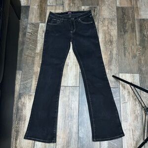 Angel American brand women’s black bootcut stretchy jeans women’s size 7